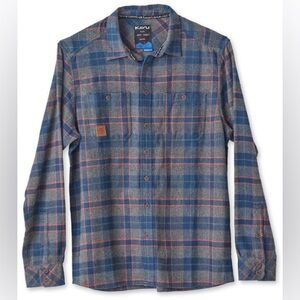 KAVU Men's Blue Plaid Big Joe Shirt- Size S